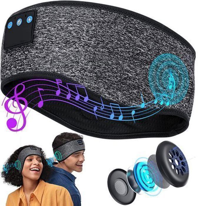 Écouteurs Bandeau Bluetooth de Musique sans Fil pour Sport, Voyage, Dormeurs