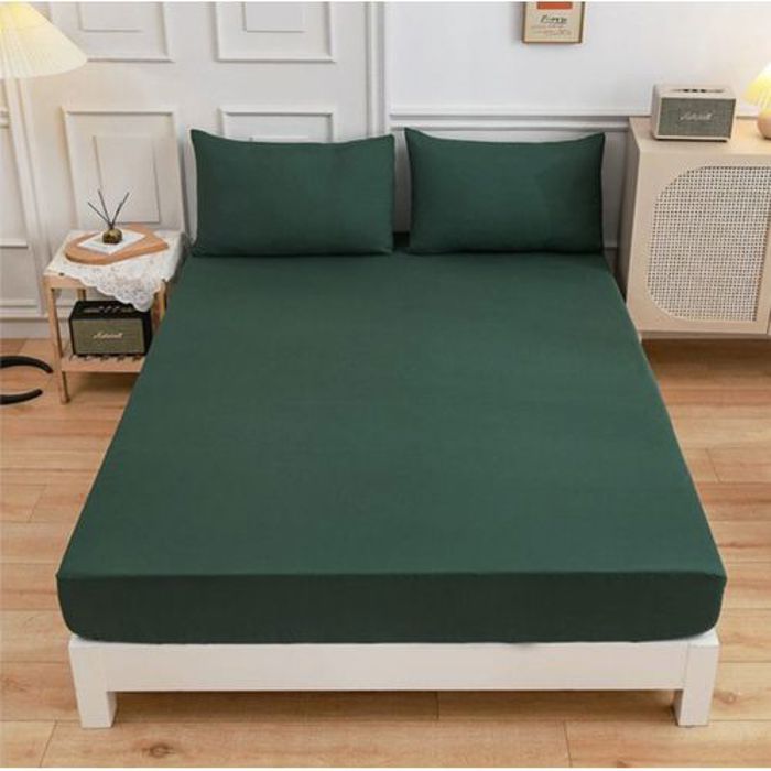 Draps housse 200cm ×160 ×25 et 2 taie d'oreiller 50cm×70 - 6