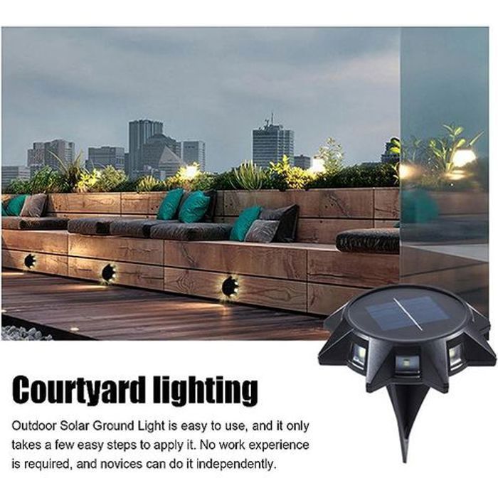 Lampes de jardin solaires, lampes de jardin octogonales étanches