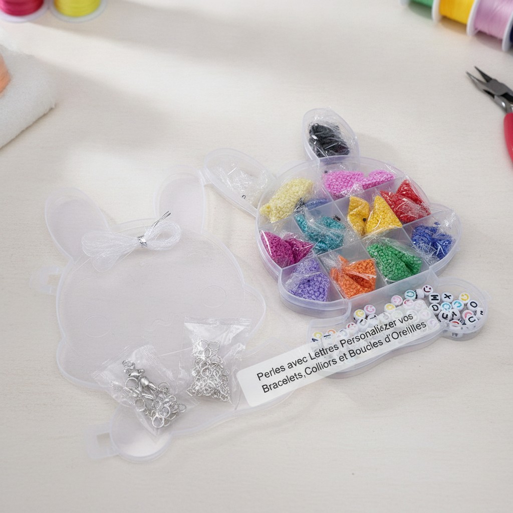 Perles avec Lettres pour Personnaliser vos Bracelets,Colliers et Boucles d'Oreilles - Marjane Mall - Image 2