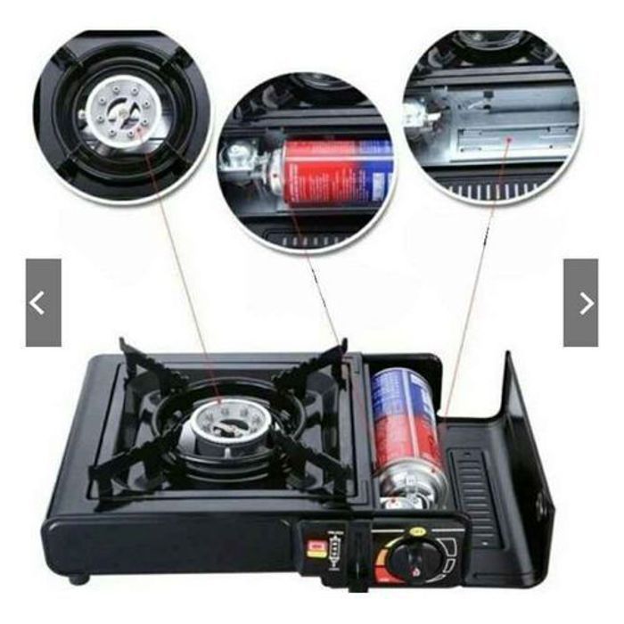 Réchaud de camping portatif au gaz - Brûleur - 7600 BTU - Allumage automatique - Léger et compact