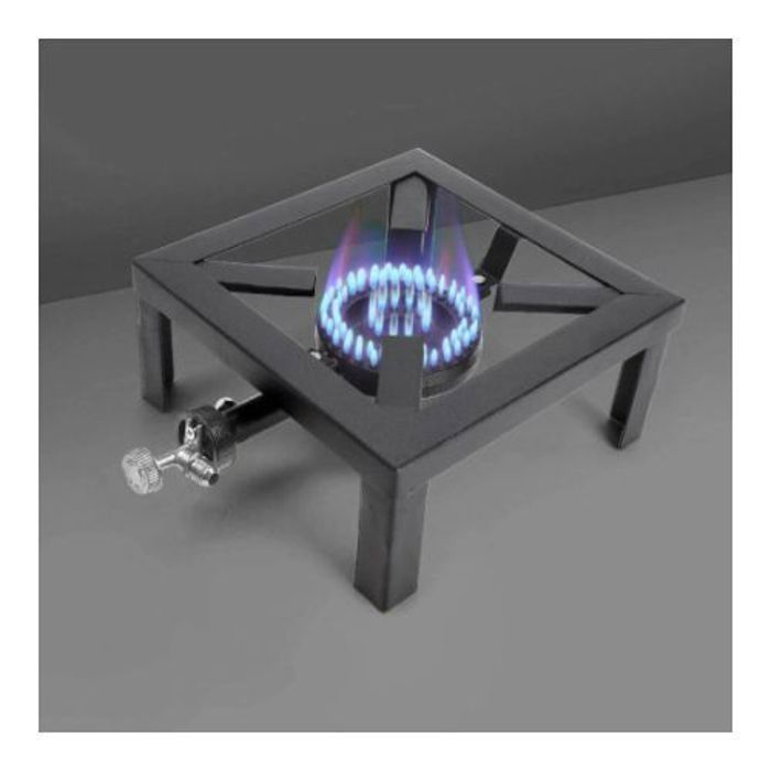 Réchaud à gaz portable - Écologique - Noir - Métal - 125x125x175mm - Idéal pour barbecue en plein air