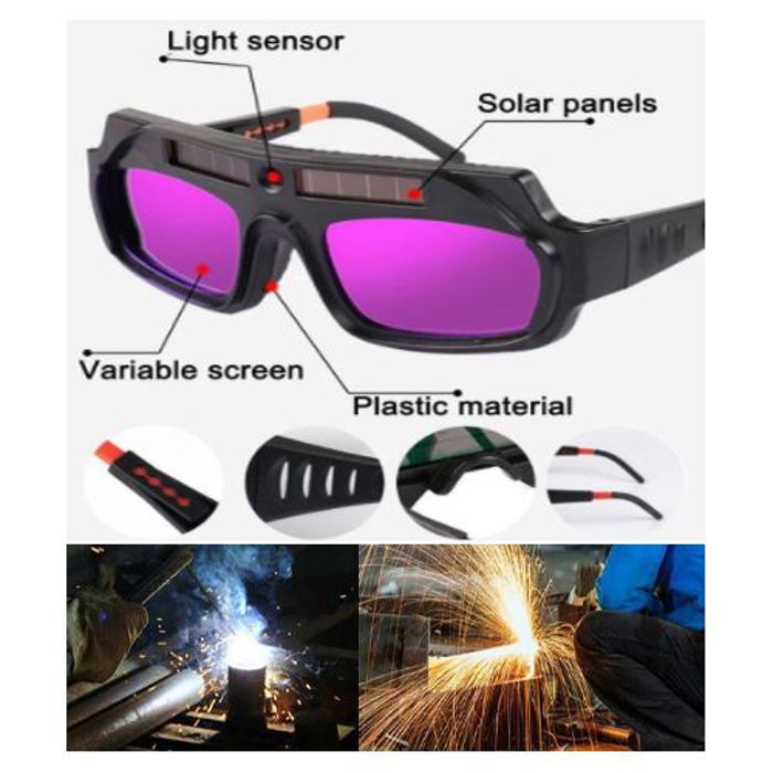 Lunettes de soudage à obscurcissement automatique, masque de Protection des yeux