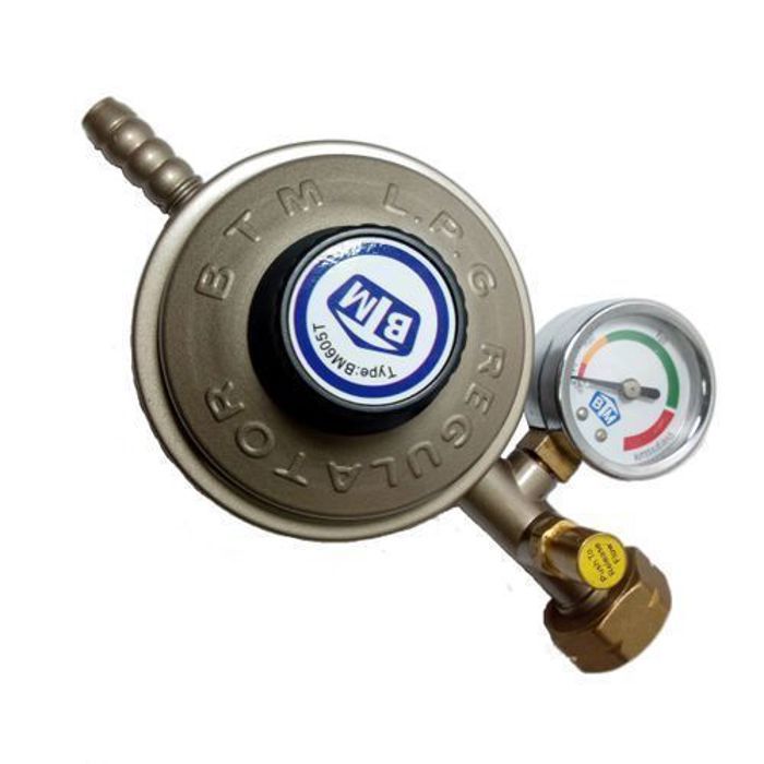 Détendeur de Gaz - BTM - Basse pression - Avec Manomètre - Système de sécurité - Multisport