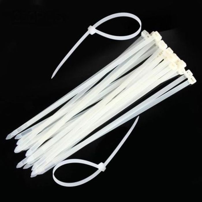 100 pcs Nylon Cable verrouillage automatique blanc parfait pour  tout moment