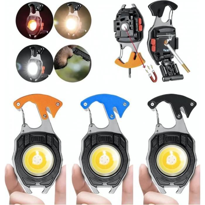 Mini lampe de poche LED avec technologie COB, Rechargeable par USB