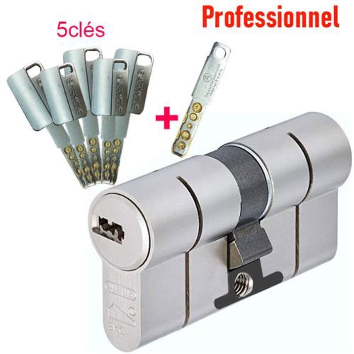 Cylindre serrure professionnel de Haute protection Cylindre de sécurité + 5 clés