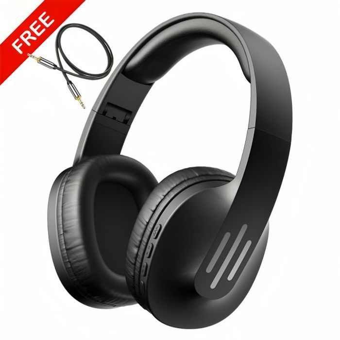 Casque Riversong Rhythm L9 Noir ORIGINAL 20HR Playing Time + Câble auxiliaire Gratuit