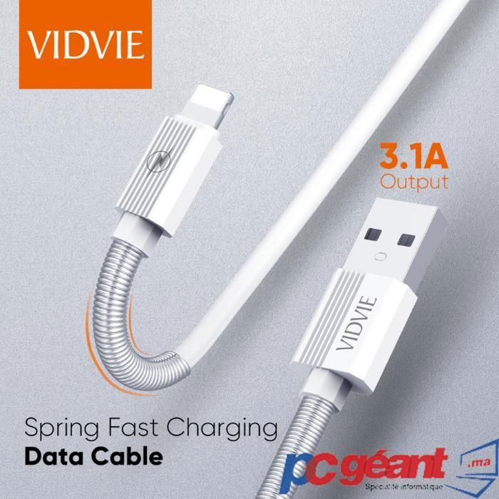 Vidvie - Câble IPHONE chargeur, transférez des données du téléphone à l'ordinateur-câble USB