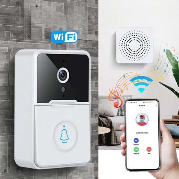 Sonnette de porte sans fil avec caméra -WiFi -Rechargeable