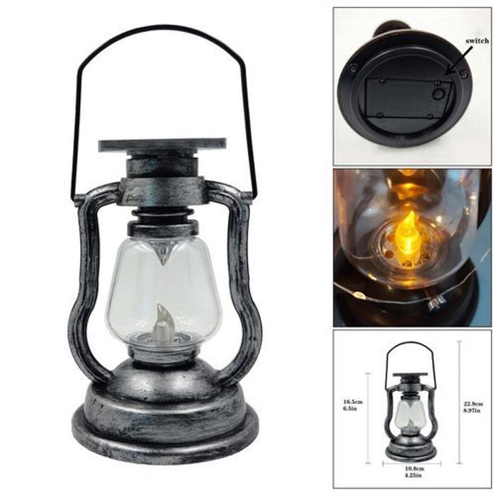 Lanterne solaire portable en plastique avec poignée pour les activités de plein air