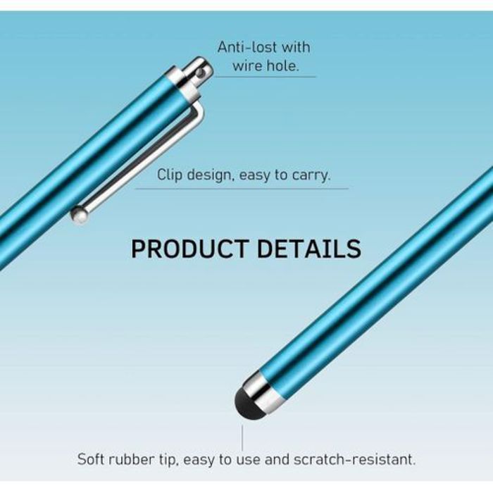 Stylet pour écran tactile avec clip de téléphone portable
