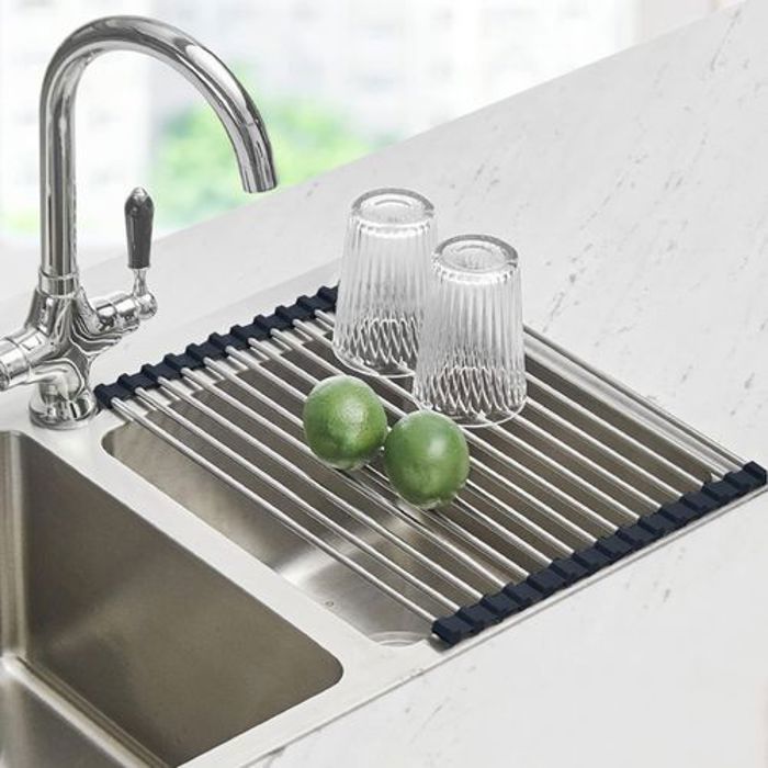 Égouttoir à vaisselle pliable en acier inoxydable, pour fruits et légumes