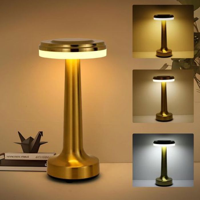 Lampe de table de restaurant sans fil USB,variateur tactile pour hôtel et  bureau
