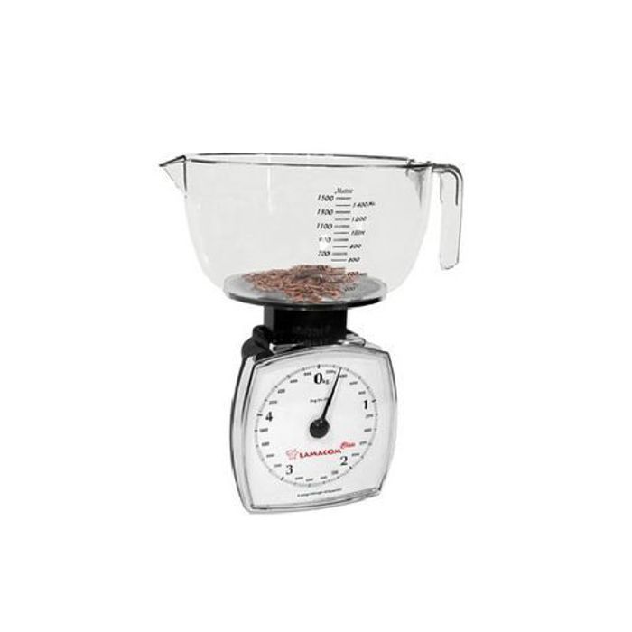 Lamacom Balance de cuisine chromée avec Bac -5Kg