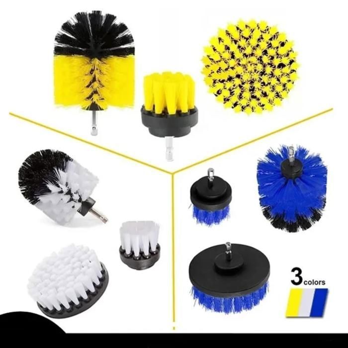 Brosses Nettoyage Voiture Carrosserie Lavage Jante Perceuse Lavabo Tapis Récurer