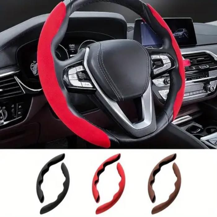 Ensemble de 2 housses de volant de voiture, accessoires d'intérieur(Couleur aléatoire)