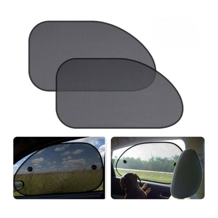 Pare-soleil pour vitres latérales de voiture, en plastique 2 pièces