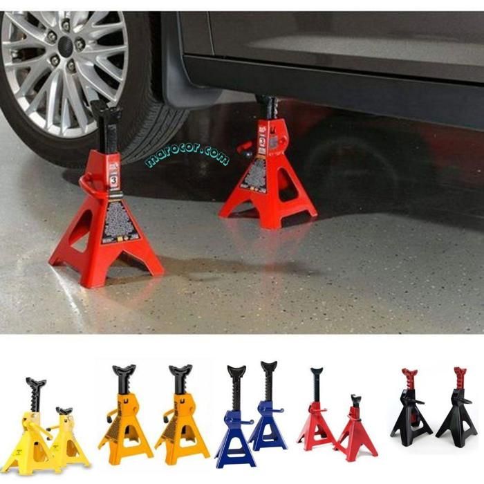 Paire de chandelles CRIC jack stand 3 tonnes (couleur aléatoire)