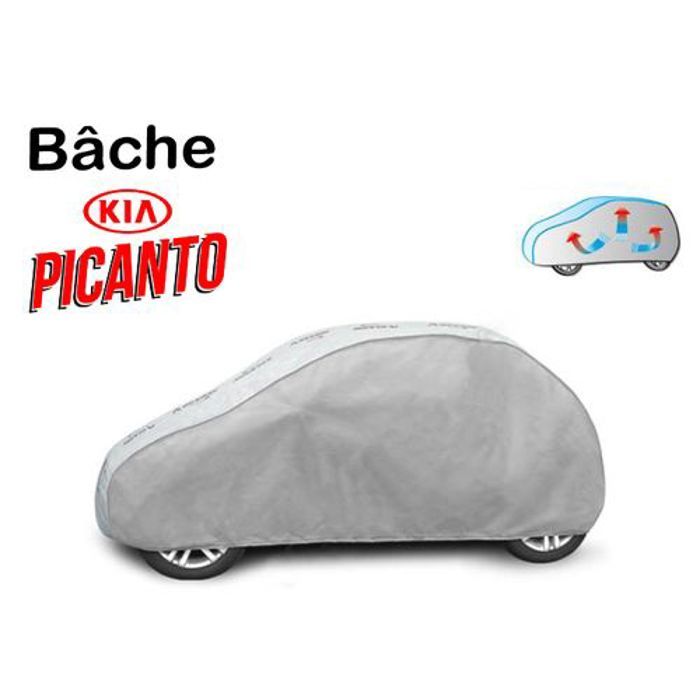 Couverture de voiture double face, Bâche pour Kia Picanto – Respirante, épaisse et résistante