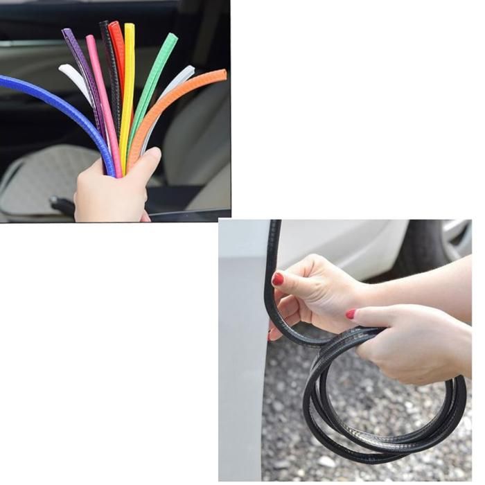 Bande de protection de bord de porte de voiture en forme de U _ 5 M