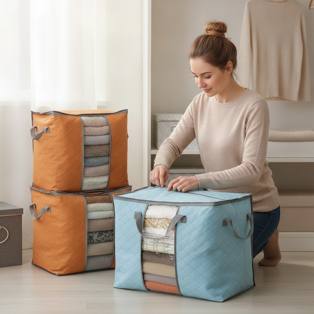 Sac d'organisation - GENERIC - Sac multifonctionnel - Tissu non tissé - Couleur aléatoire - Pliable - Marjane Mall - Image 4