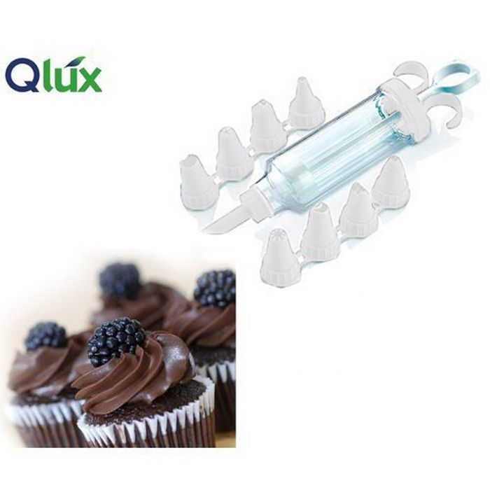 Qlux KIT  de 8 Douille  de décoration pour gâteau Beige