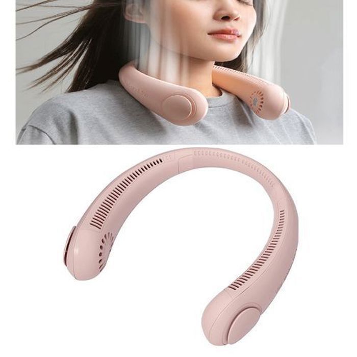 Ventilateur de cou portable rechargeable sans pales avec flux d'air froid  (couleur aléatoire)