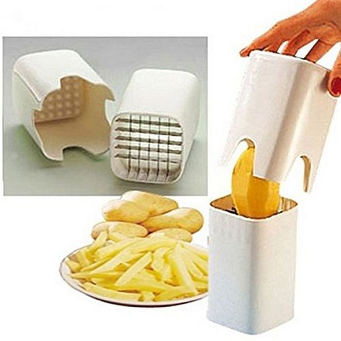 Lamacom COUPE FRITES POUSSOIR. DECOUPE MANUELLE DES POMMES DE TERRE