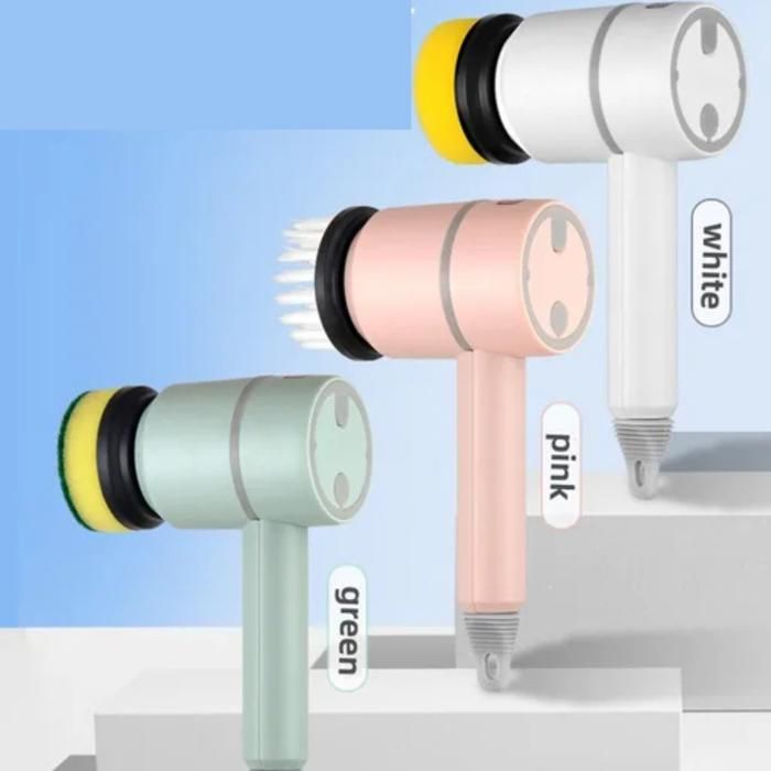 Brosse de Nettoyage Électrique avec 6 Têtes Pour Évier ,cuisine, baignoire