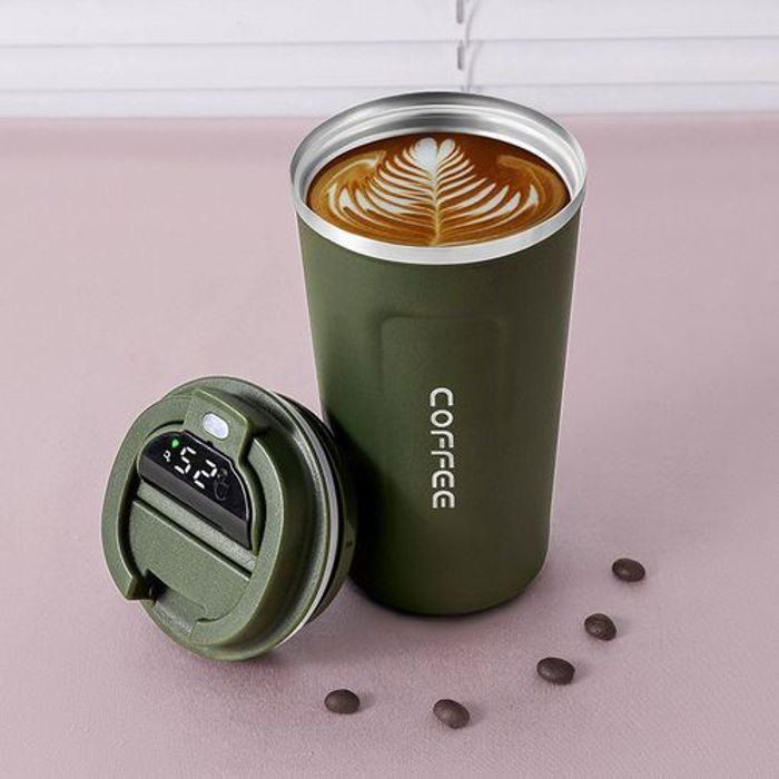 Coffee Tasse à café de voiture en acier inoxydable, thermos anti-fuite