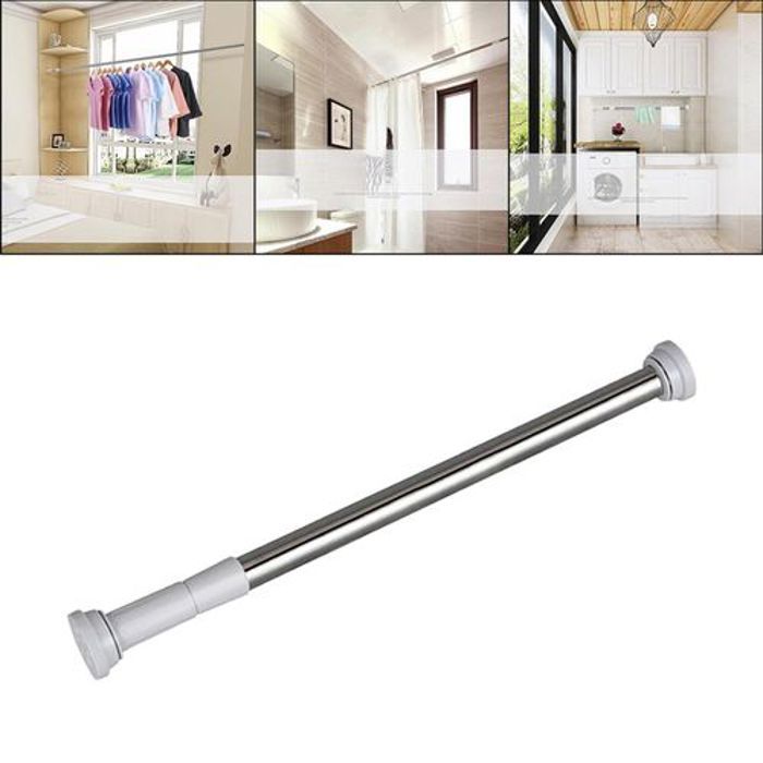 Tringle à rideau de douche rétractable et extensible 110x200cm