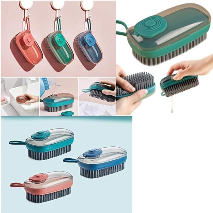 Brosse portable en plastique pour le nettoyage polyvalent des vêtements