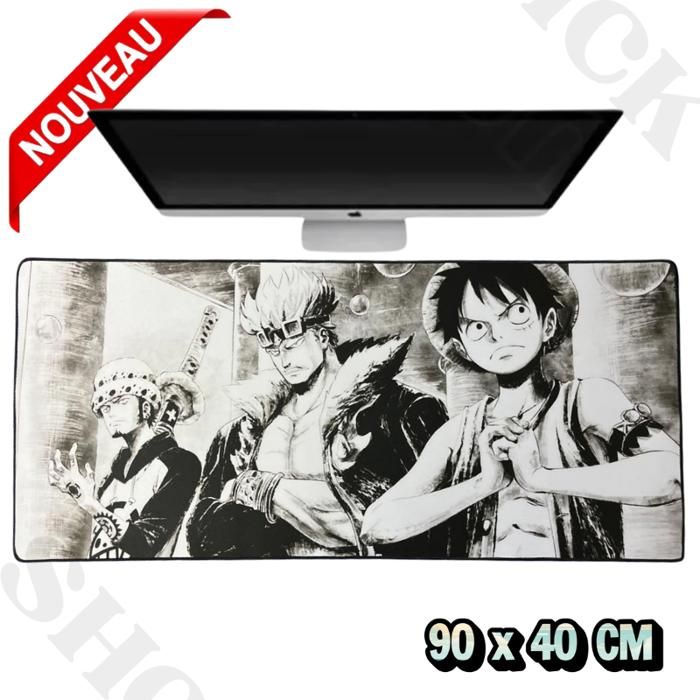 Tapis de souris gaming RGB, 800 x 300 mm, XXL large, 14 modes d'éclairage, 7 couleurs LED.