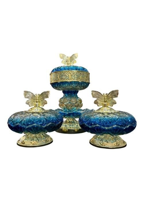 Ensemble décoratif - PACK 3 pièces - Bonbonnière - Encensoir - Couleurs vibrantes