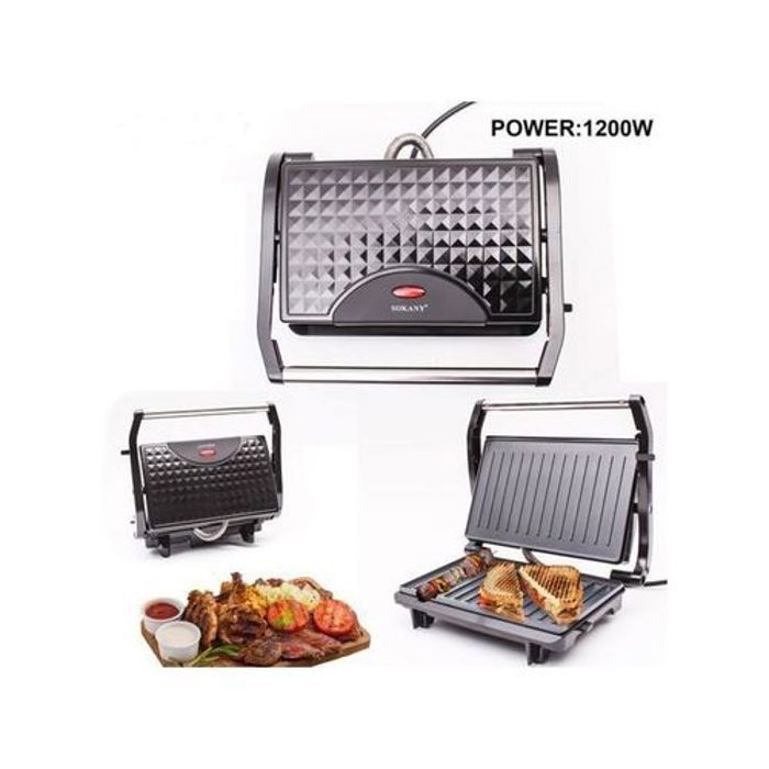 Sokany Grill Panini antiadhésif, Machine à griller les steaks, Appareil de sandwichs