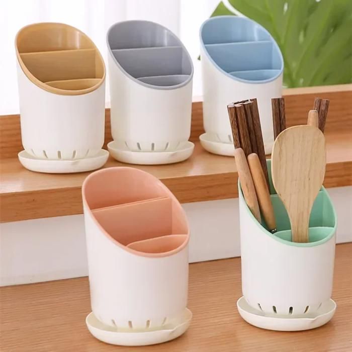 Offfre Support ustensiles de cuisine en plastique cuillères couteaux fourchettes