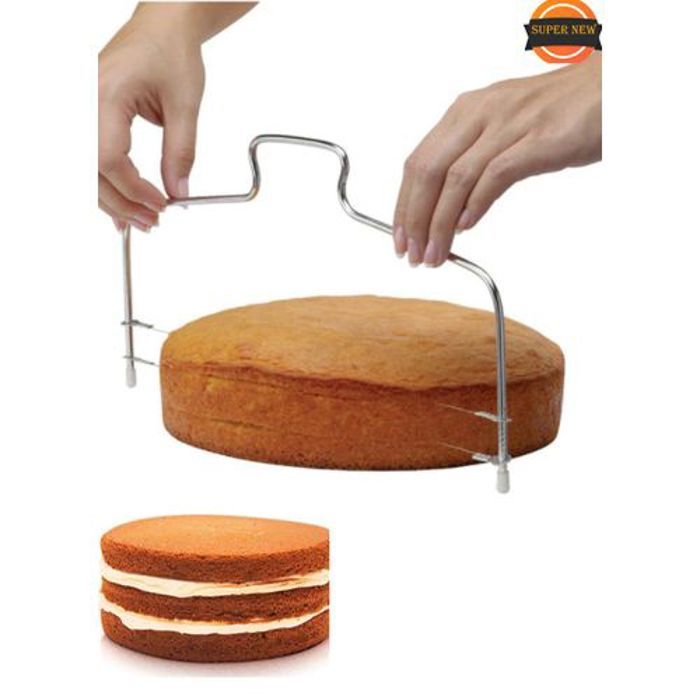 Trancheur de gâteaux à Double ligne, fil d'acier inoxydable réglable, ustensiles de cuisine pratiques, coupe pâte