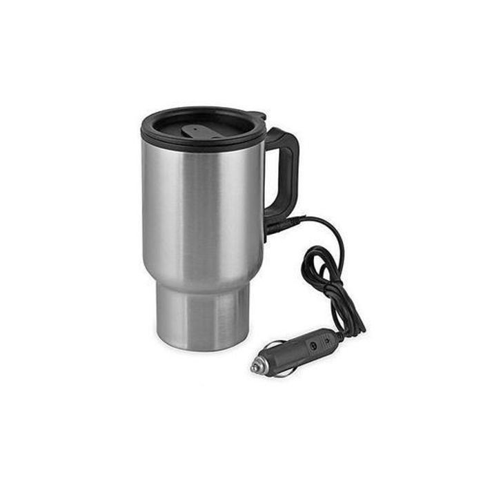 Offfre Mug Chauffant Isotherme Électrique pour Voiture en Acier Inoxydable 12V