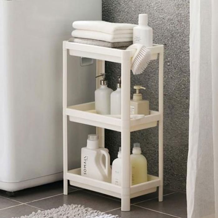 Rangement pratique 3 étagères en plastique Salle de bain Salon Chambre a coucher
