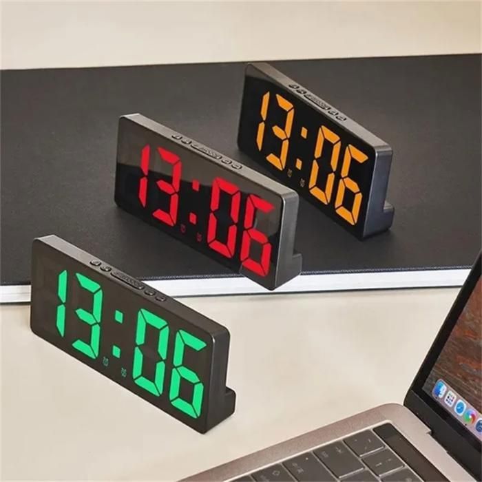 Réveil numérique électronique, recharge USB,grand écran LED horloge de bureau