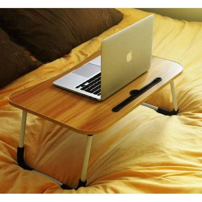 Table pliante pour pc portable et tablette, table de lit table de déjeuné