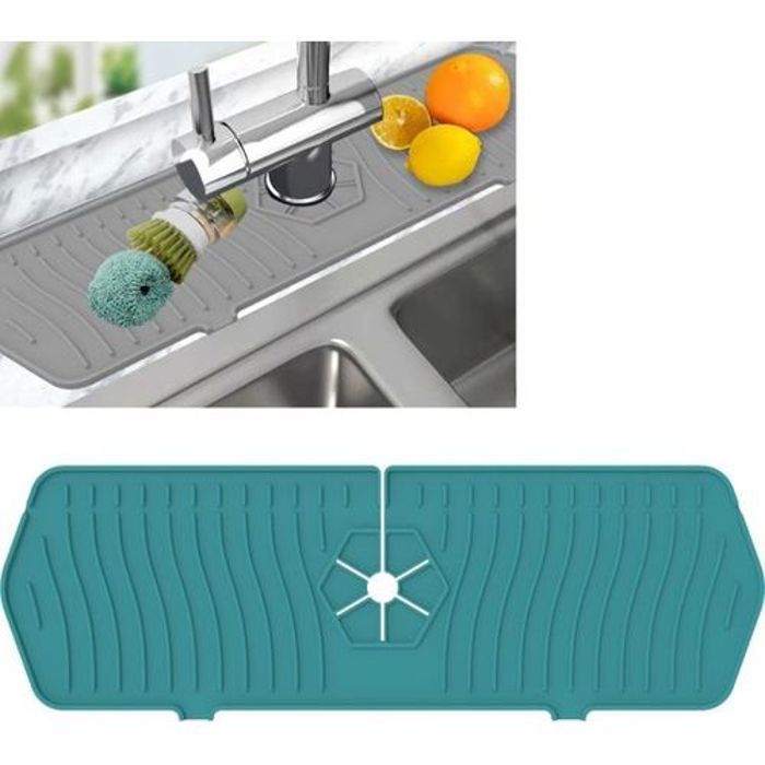 Tapis de robinet en Silicone pour évier de cuisine,pour salle de bains