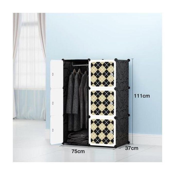 Armoire démontable 6 cubes pour vos enfants avec les motifs des capitales