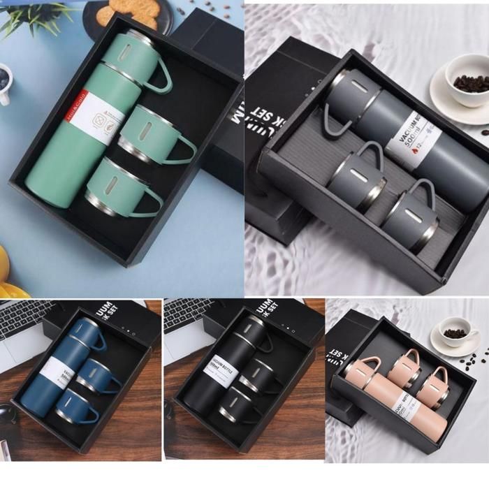 Set de Thermos avec Tasses En Acier Inoxydable 500 ml