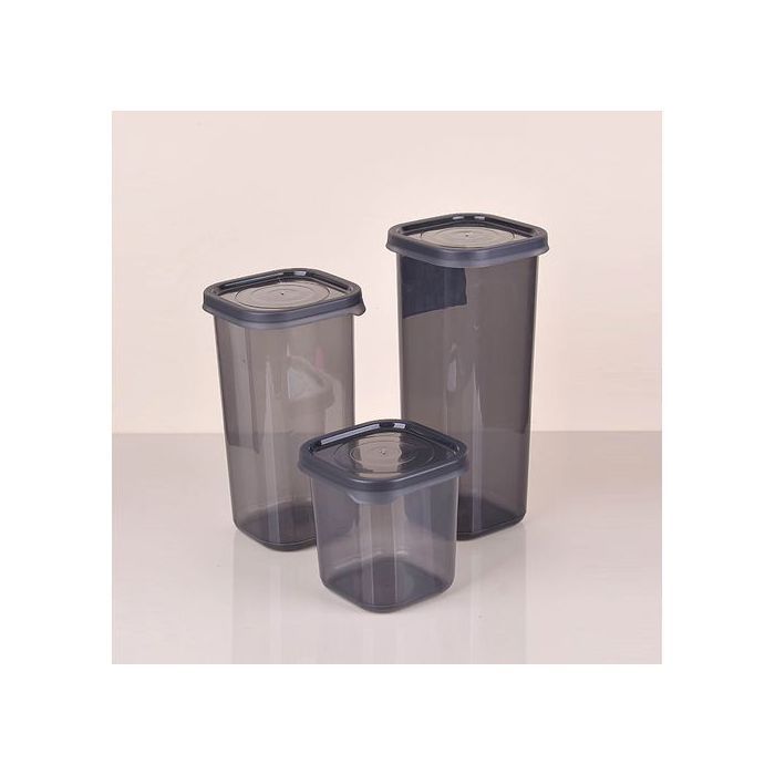 Lot de 3 Boîtes de Stockage pour Aliments, Organisateur de Cuisine, en Plastique