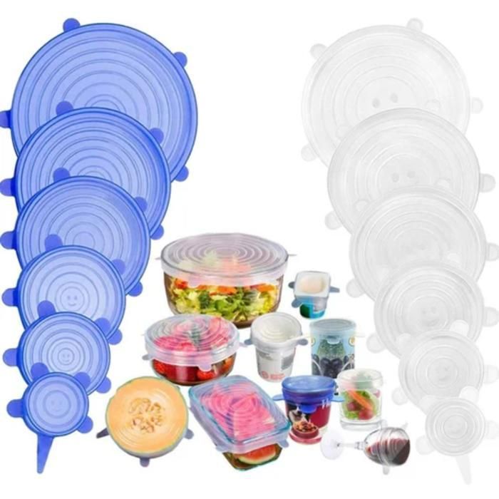 Couvercles d'emballage alimentaire en Silicone, extensibles, hermétiques