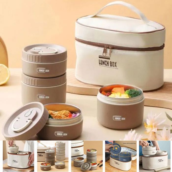 Lunch Box isotherme portable en acier inoxydable-récipient alimentaire isolant