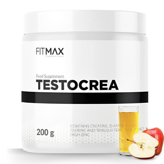 TestoCrea 200 g Apple - Creatine, DAA, Taurine, Extrait de Tribulus & Zinc