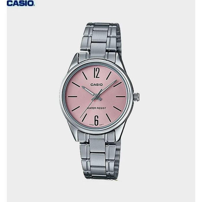Casio Montre Femme Bracelet Métal Cadran Rose étanche-Ltp-v005d-4budf